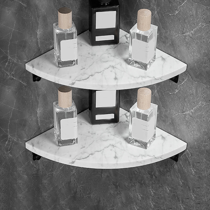 Skorter | Metal and Marble Bathroom Hardware Set as a Single Piece or as a Set in Black