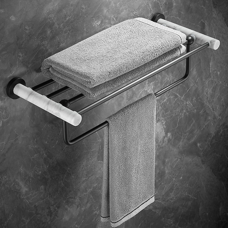 Skorter | Metal and Marble Bathroom Hardware Set as a Single Piece or as a Set in Black