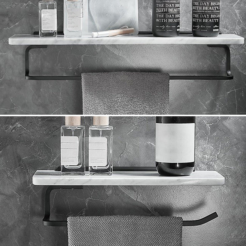 Skorter | Metal and Marble Bathroom Hardware Set as a Single Piece or as a Set in Black