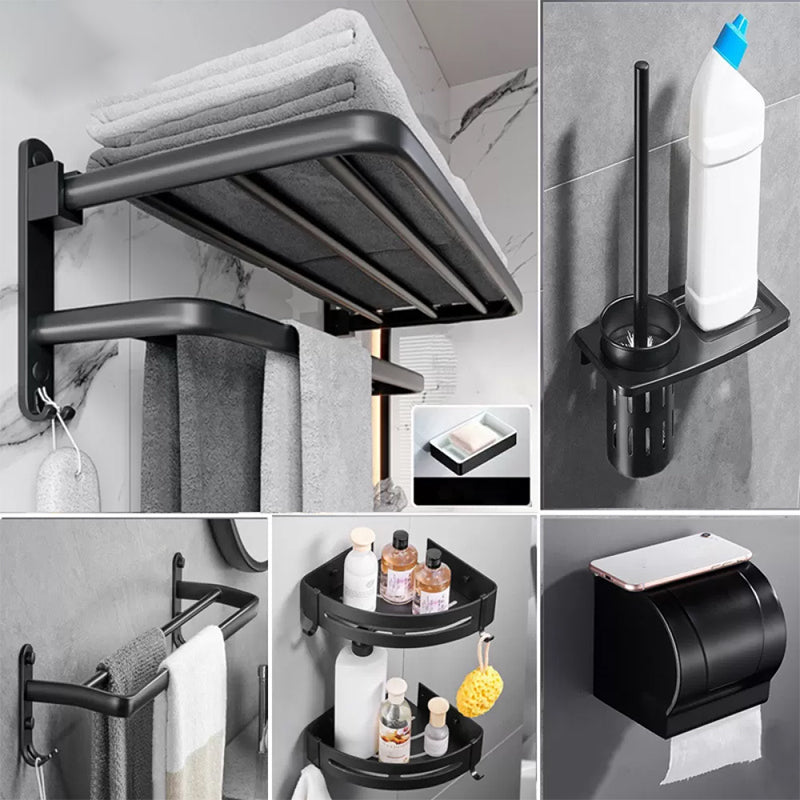 Skorter | Modern Bathroom Accessory Set Black Soap Dish Bath Tray Bathroom Set