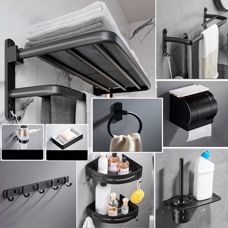 Skorter | Modern Bathroom Accessory Set Black Soap Dish Bath Tray Bathroom Set