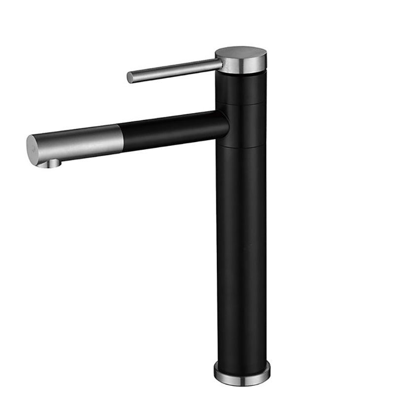 Skorter | Modern Vessel Sink Faucet Stainless Steel Single Handle Low Arc Pull Down Vessel Faucet