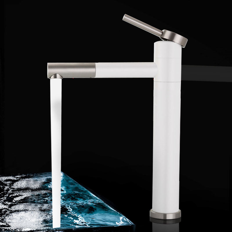Skorter | Modern Vessel Sink Faucet Stainless Steel Single Handle Low Arc Pull Down Vessel Faucet