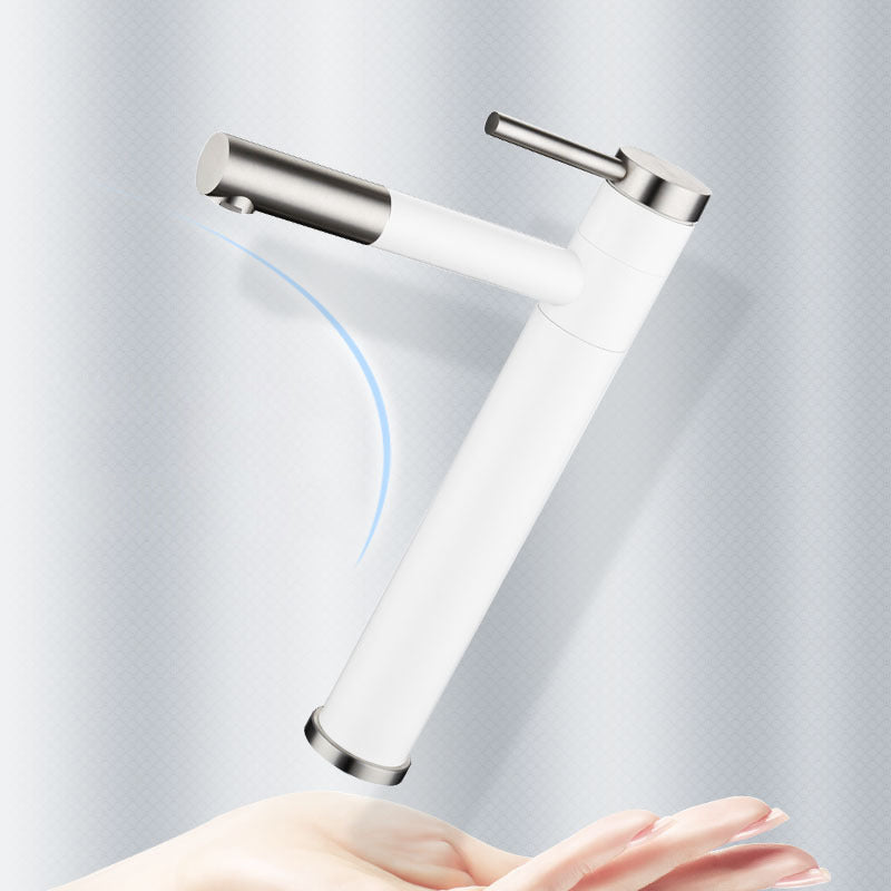 Skorter | Modern Vessel Sink Faucet Stainless Steel Single Handle Low Arc Pull Down Vessel Faucet