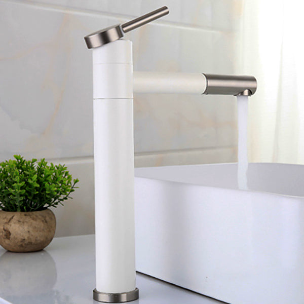 Skorter | Modern Vessel Sink Faucet Stainless Steel Single Handle Low Arc Pull Down Vessel Faucet