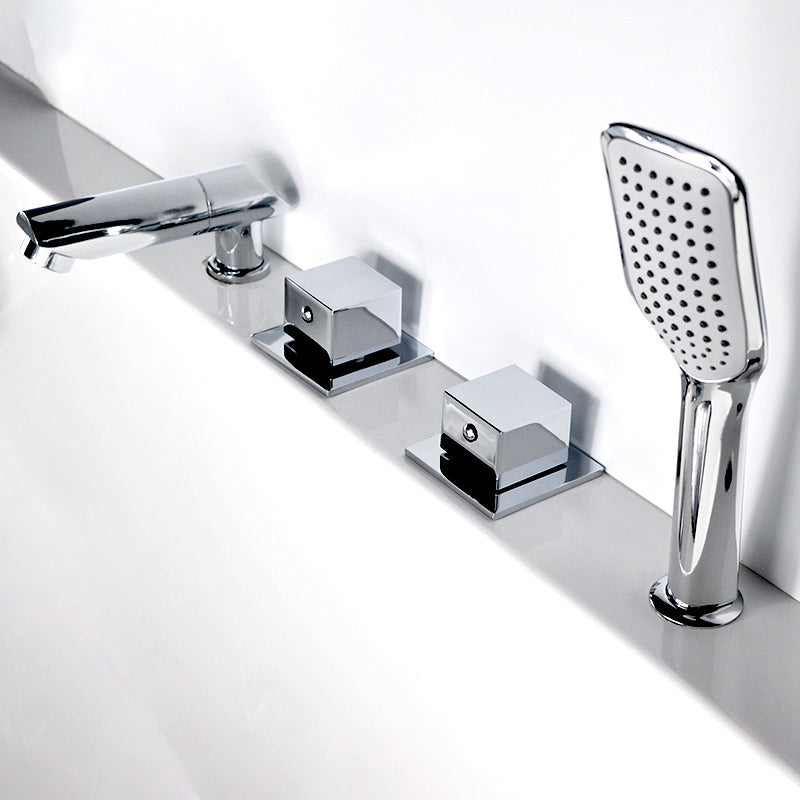 Skorter | Wall-mounted Copper Roman Bathtub Faucet Low Arc Roman Bathtub Filler Trim