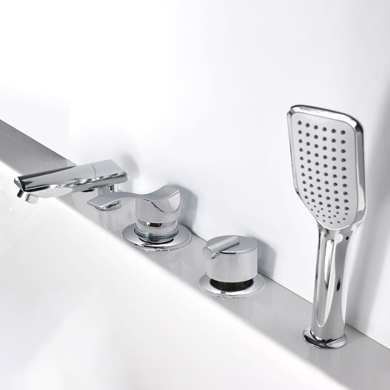 Skorter | Wall-mounted Copper Roman Bathtub Faucet Low Arc Roman Bathtub Filler Trim