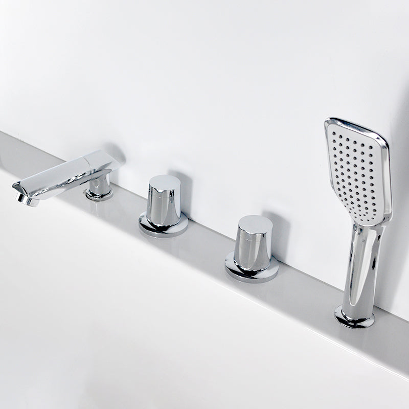 Skorter | Wall-mounted Copper Roman Bathtub Faucet Low Arc Roman Bathtub Filler Trim