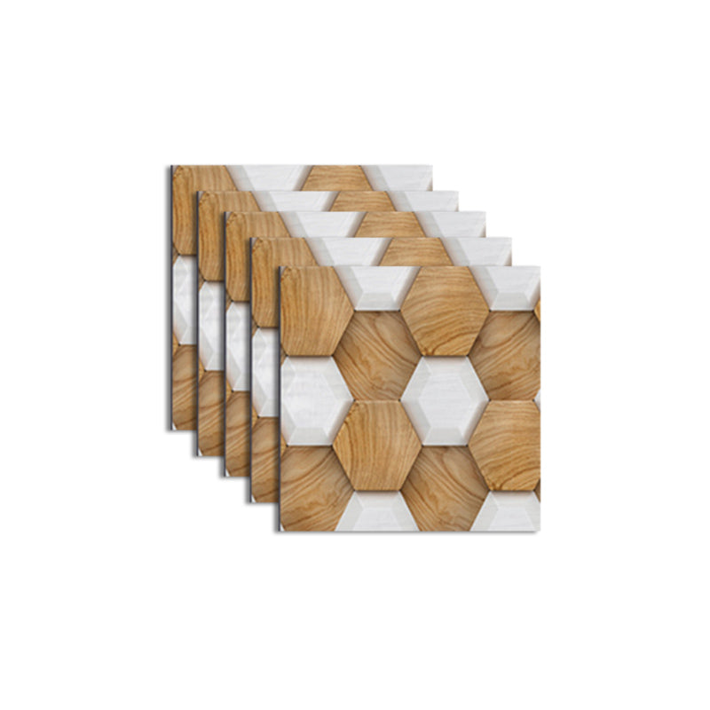 Skorter | Pattern Matte Color Stone Peel and Stick Mosaic Tile Peel and Stick Tile Set of 5