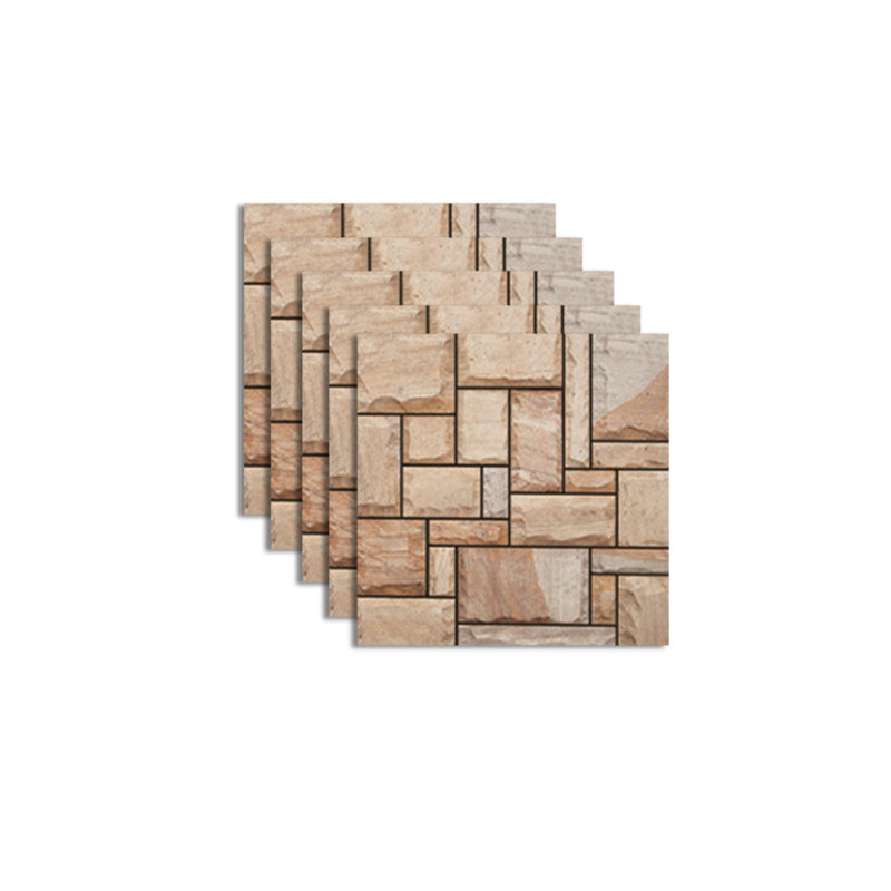 Skorter | Pattern Matte Color Stone Peel and Stick Mosaic Tile Peel and Stick Tile Set of 5
