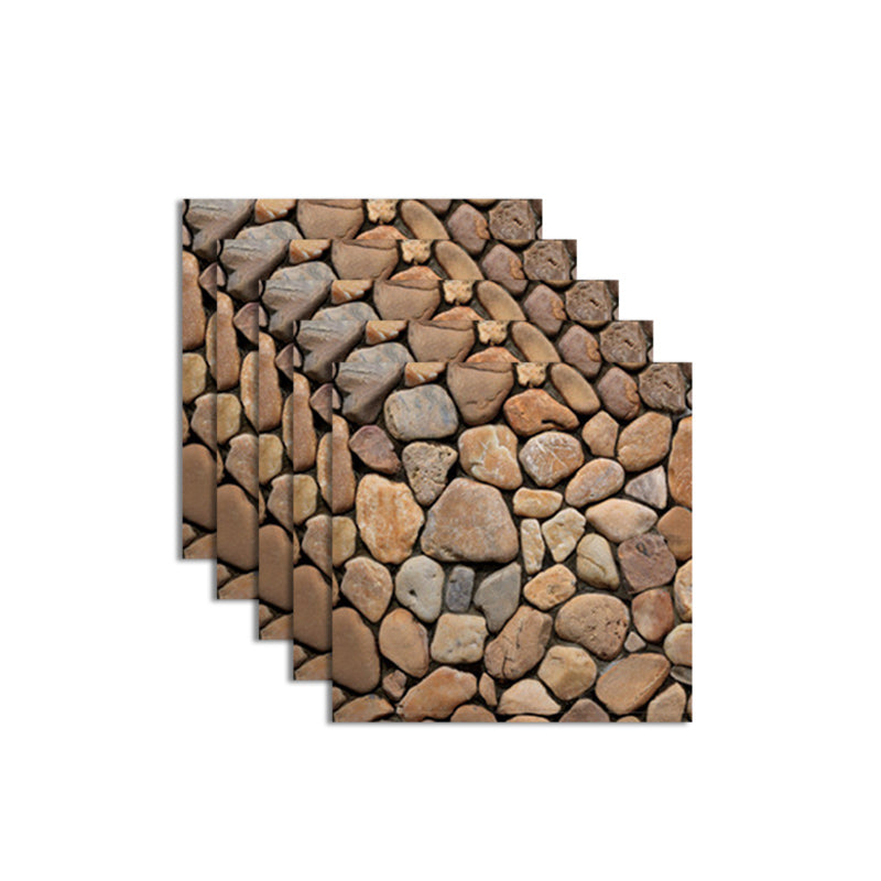 Skorter | Pattern Matte Color Stone Peel and Stick Mosaic Tile Peel and Stick Tile Set of 5