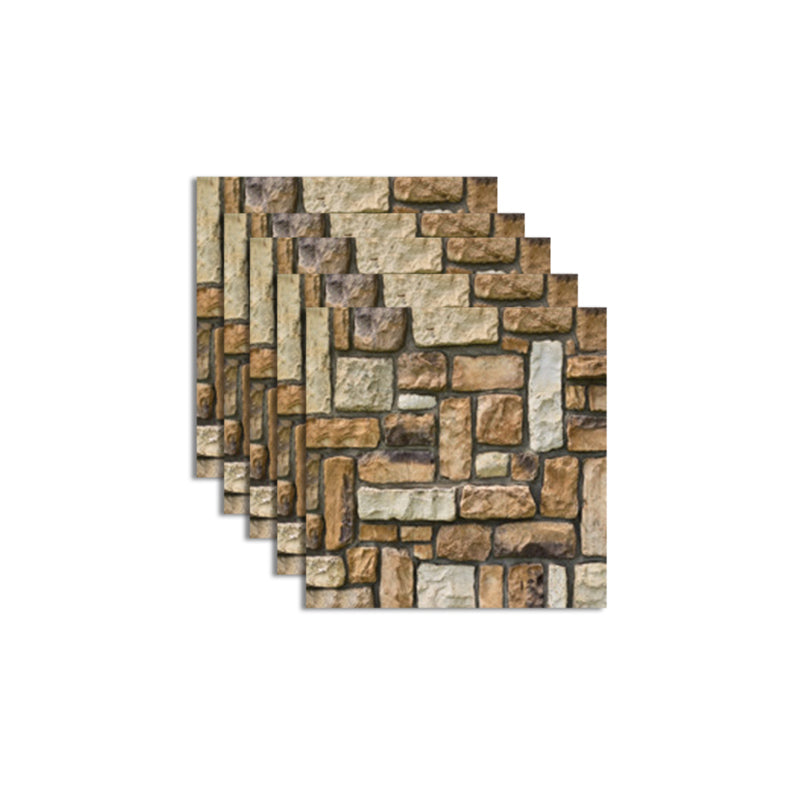 Skorter | Pattern Matte Color Stone Peel and Stick Mosaic Tile Peel and Stick Tile Set of 5