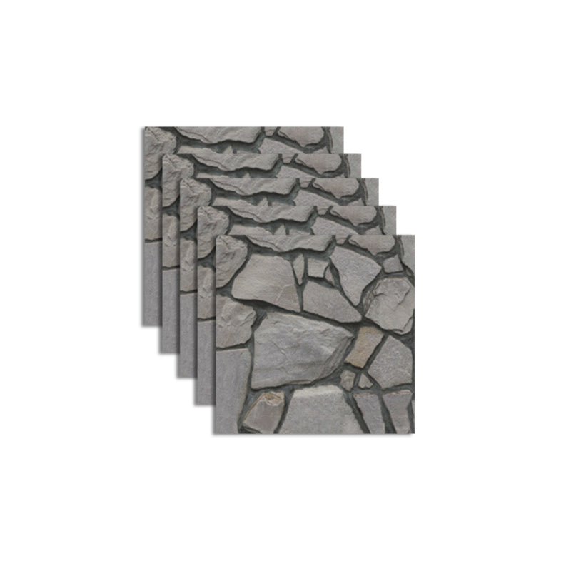 Skorter | Pattern Matte Color Stone Peel and Stick Mosaic Tile Peel and Stick Tile Set of 5