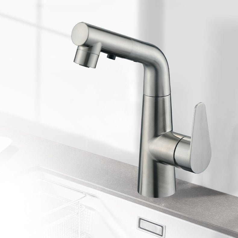 Skorter | Contemporary Vessel Faucet Pull-Out Faucet with Single Lever Handle