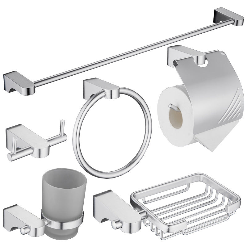 Skorter | 6-piece Chrome Bathroom Accessory as Individual Piece or as Set with Towel Ring Bar