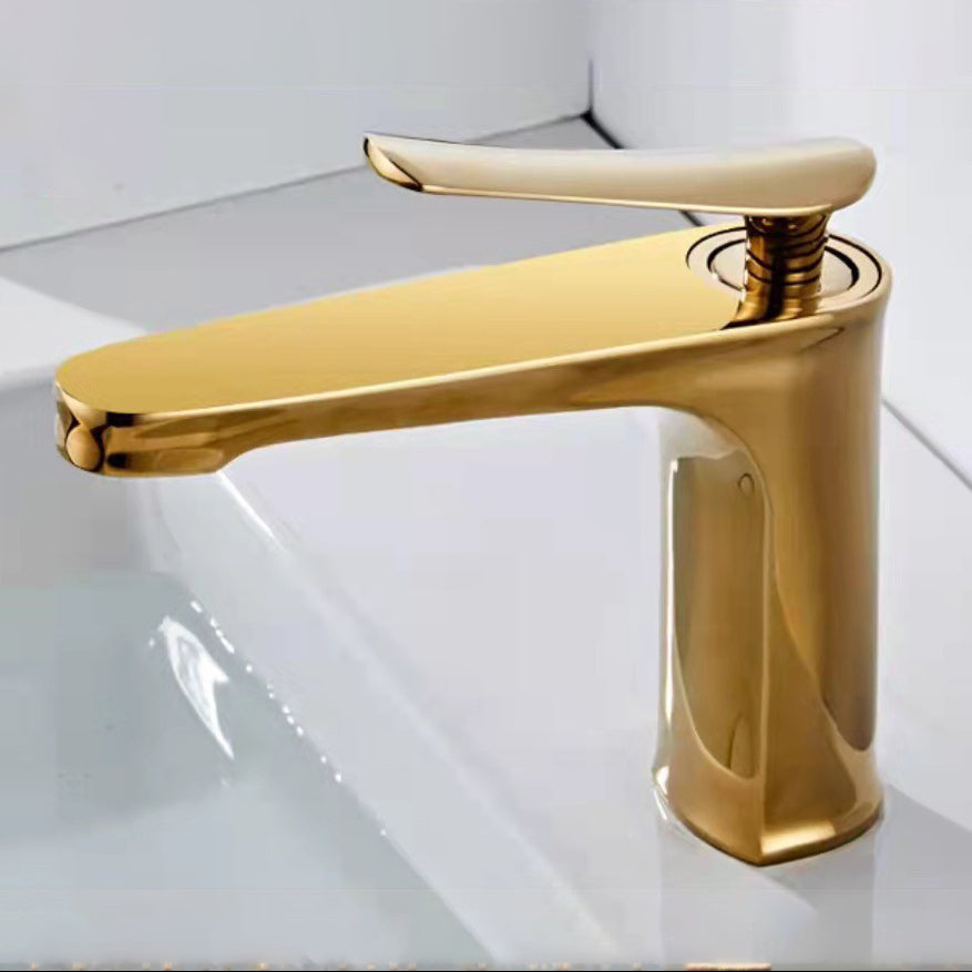 Skorter | 1 Handle Full Copper Bathroom Sink Faucet Nordic Modern Vanity Faucet with Drain