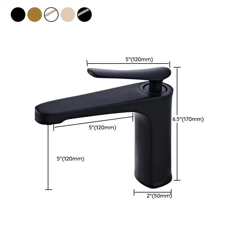 Skorter | 1 Handle Full Copper Bathroom Sink Faucet Nordic Modern Vanity Faucet with Drain
