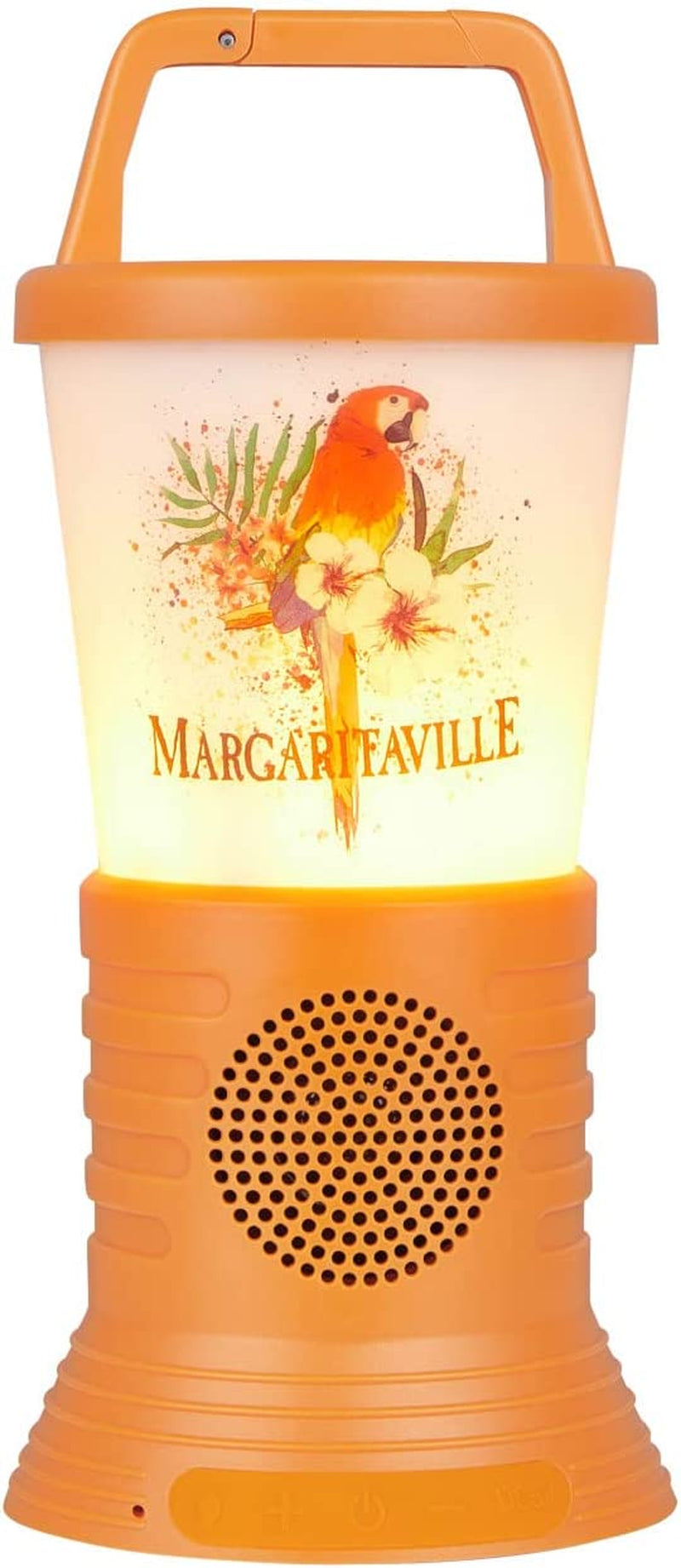 Skorter | Margaritaville Light The Way Lantern Wireless Speaker with 3 Colorful LED Light Modes, Waterproof Bluetooth Speaker, 5 Hours Playtime, Table Lamp Outdoor Speaker with True Wireless Pairing