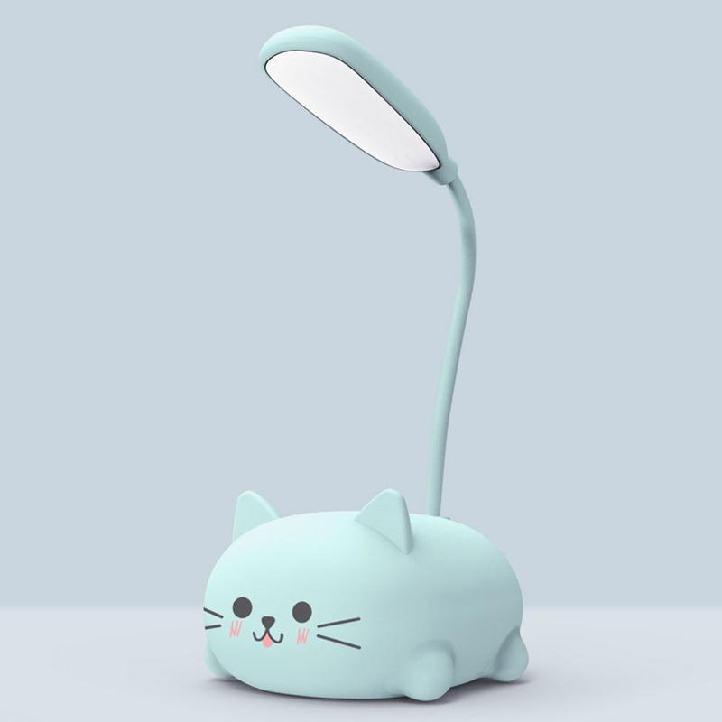 skorter | Mini Cartoon Cat LED Eye Protection Reading Light USB Rechargeable Desk Lamp