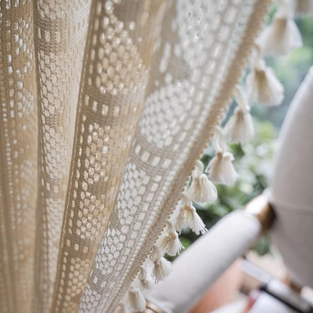 Skorter | Rhombus Plaid Diamond Pattern Curtain