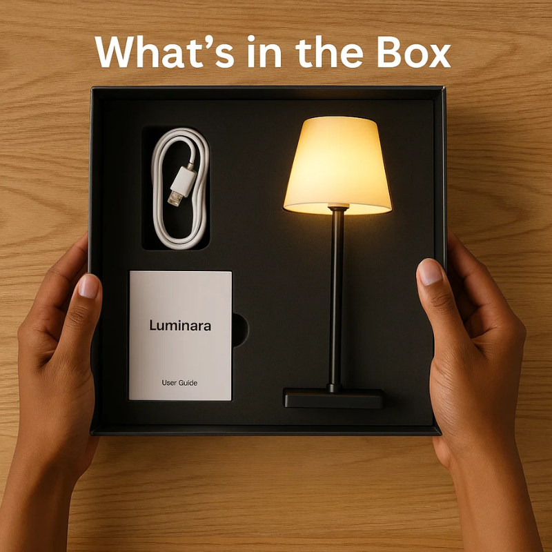 Skorter | Luminara™ | Modern Rechargeable LED Wireless Table Lamp | Portable Lighting for Home, Office & Outdoor Use