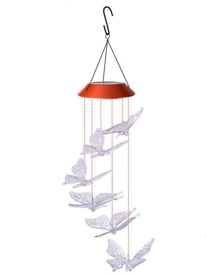 Skorter | SolarGlow - LED Mood Lighting with Butterflies – Colorful Sun Garden Lamps for Outdoor