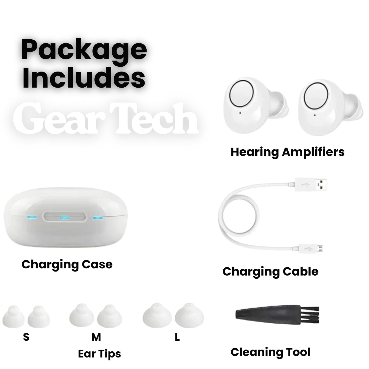 Skorter | Bluetooth Hearing Aids – Rechargeable In-Ear Digital Hearing Aid with App Control | Discreet, Lightweight & Budget-Friendly for Adults & Seniors