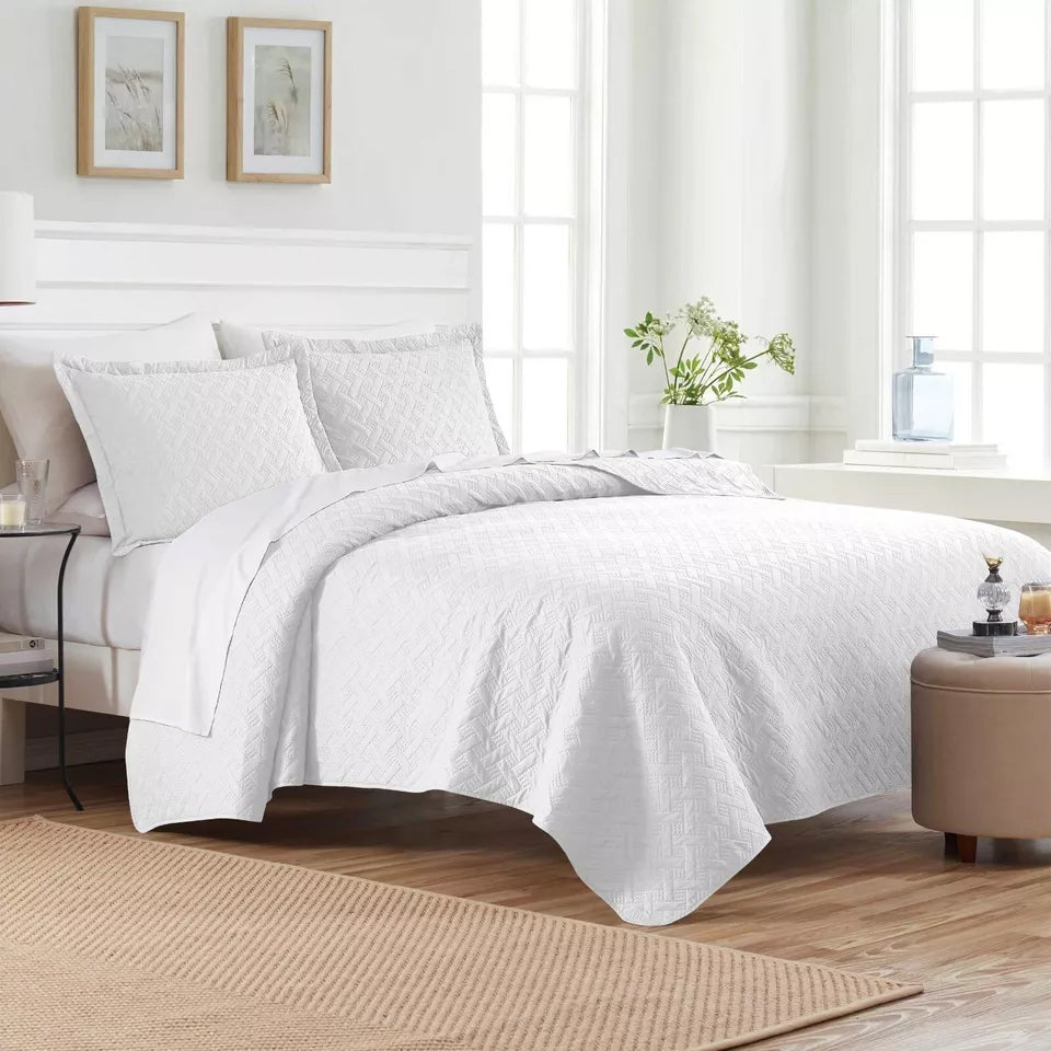 Skorter | 3-Piece: Dan River Basket Pinsonic Quilt Set