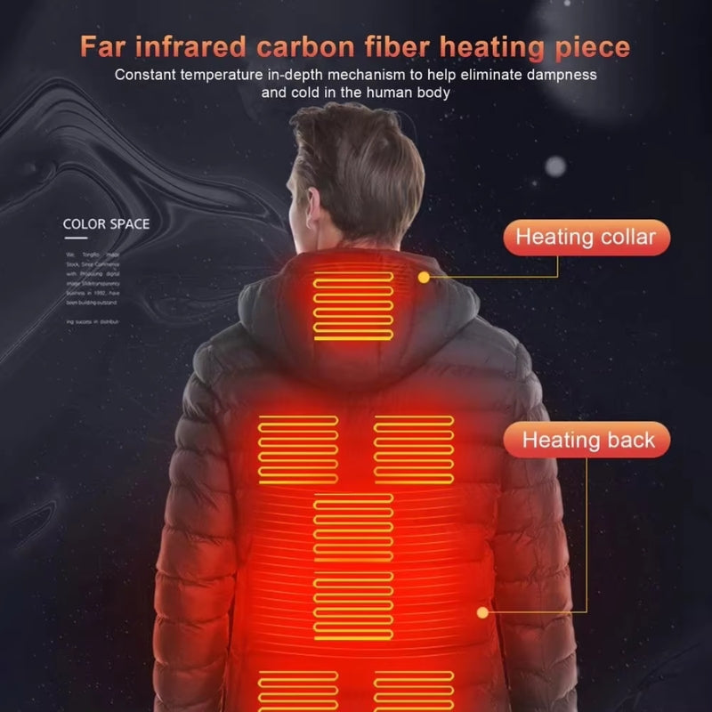 Skorter | Heated Puffer Jacket – Rechargeable Heated Jackets with Battery Pack, Best Heated Winter Coat for Men & Women UK