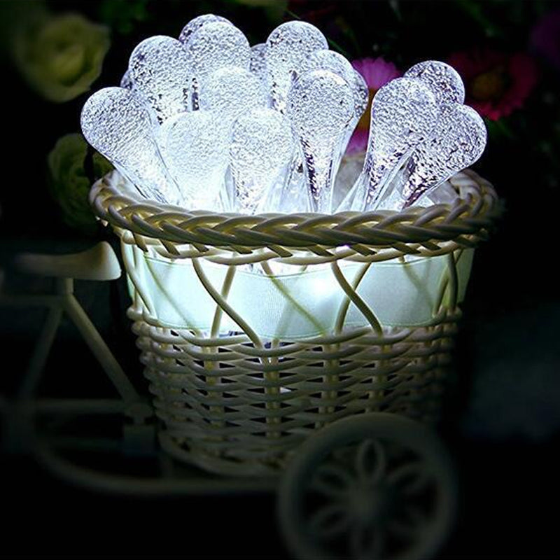 skorter | Outdoor Solar String Lights, Garden Decor LED Water Droplets Waterproof Lights
