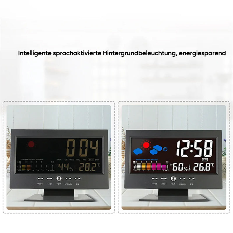 Skorter | LED Alarm Clock with Temperature and Humidity Monitoring