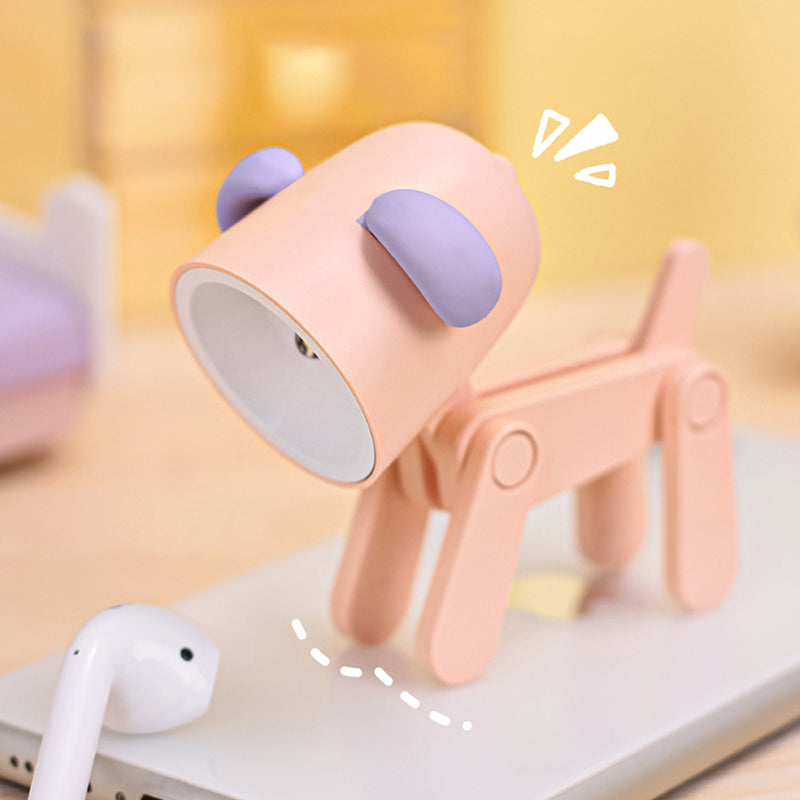 skorter | Mini LED Cute Cartoon Animals Puppies Deer Night Light, Adjustable Small Phone Holder Desk Lamp