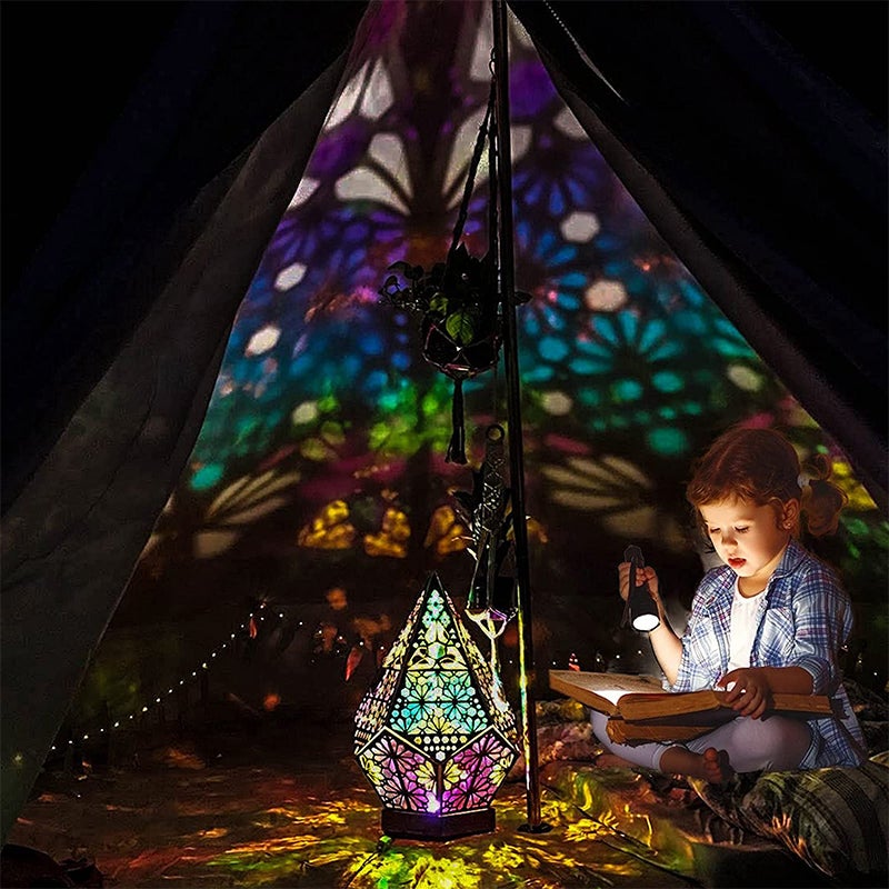 skorter | Bohemian Polar Star Floor Lamp, LED Colorful Star Projector