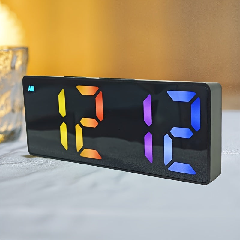 Skorter | DigiTime - Modern LED Alarm Clock with Date Display and Adjustable Brightness