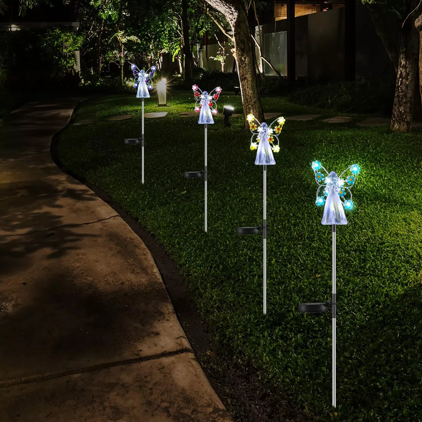 Skorter | SolarAngel - LED Garden lamp with solar energy with angel design - Weatherproof outdoor lighting
