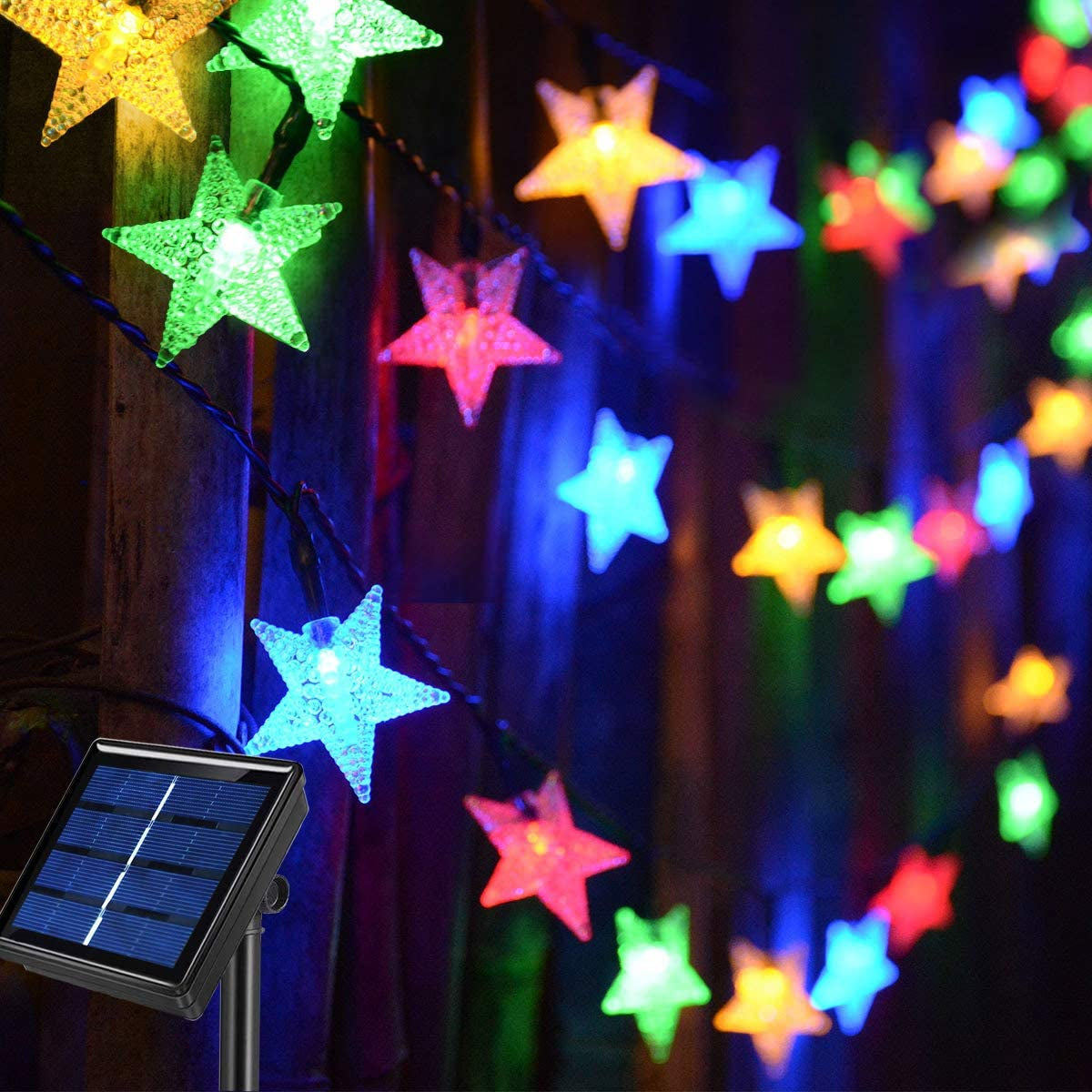 Skorter | Solar-powered adventure lights, Cool white waterproof solar parasol summer lights, 30 feet 50 LED solar light strings for Christmas garden decoration