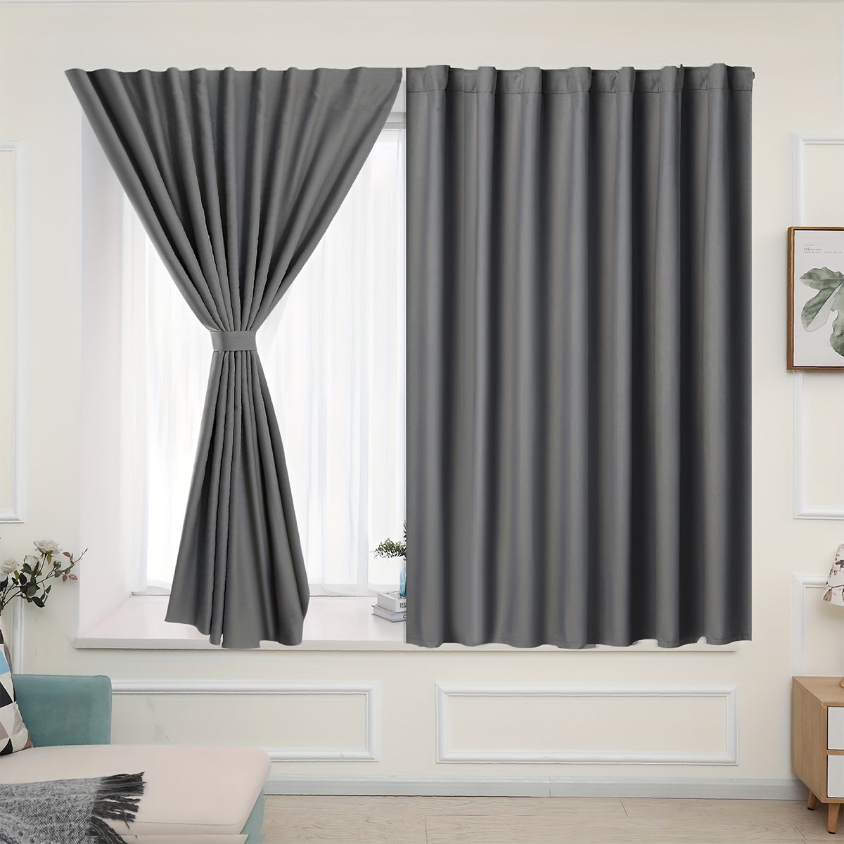 Skorter | Blackout Curtains - 2 Pieces Blackout Curtain Panels for Bedroom and Living Room
