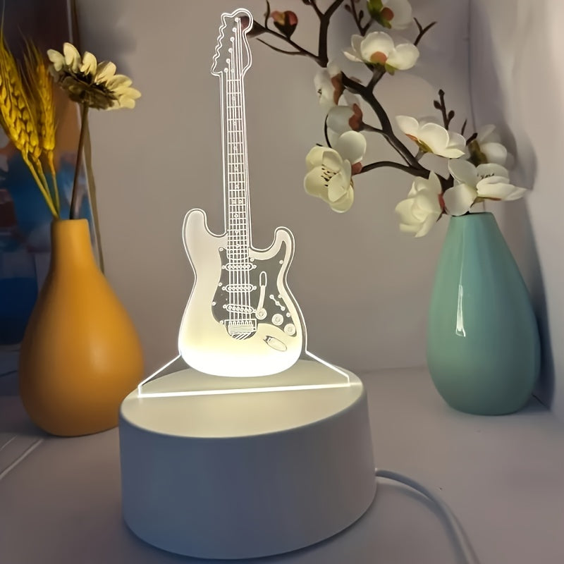 Skorter | MusicGlow - 3D Guitar LED Night Light with Multicolored Mood Lighting