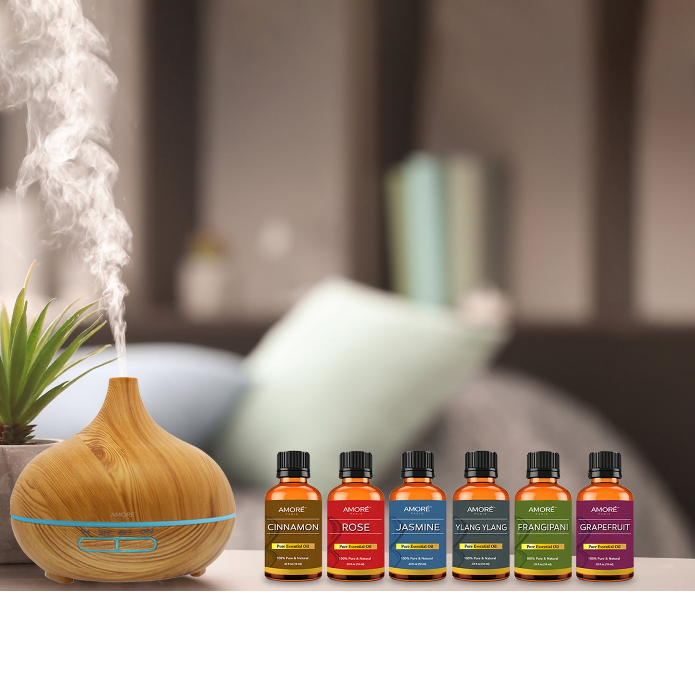 Skorter | 7-Pack: Ultrasonic Aromatherapy diffuser with essential oils