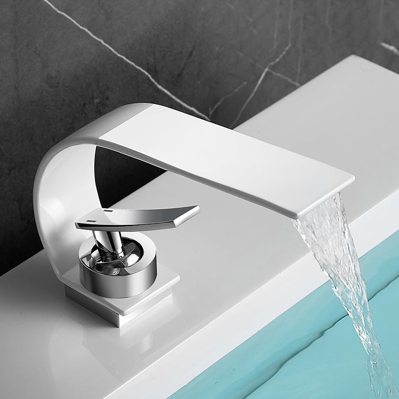 Skorter | Brass faucet waterfall spout lever handle sink faucet