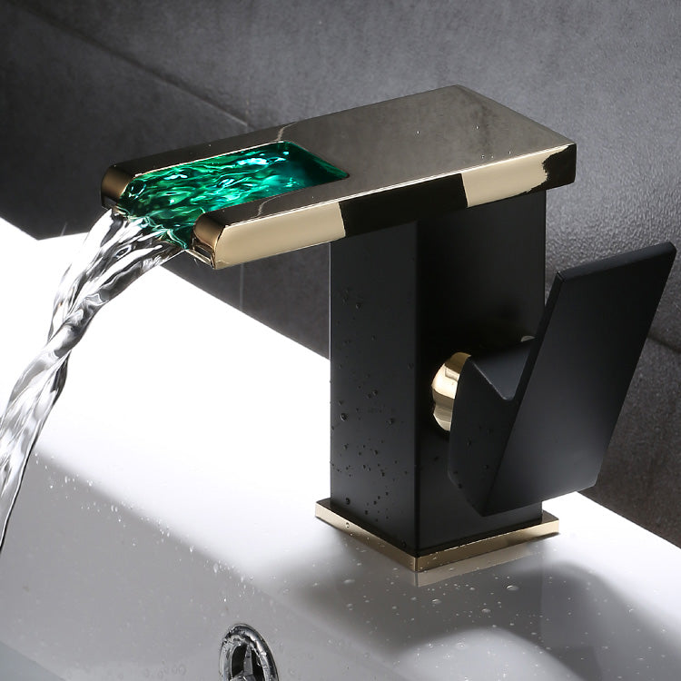 Skorter | Basin Waterfall Outlet Single Lever Tap with LED Light
