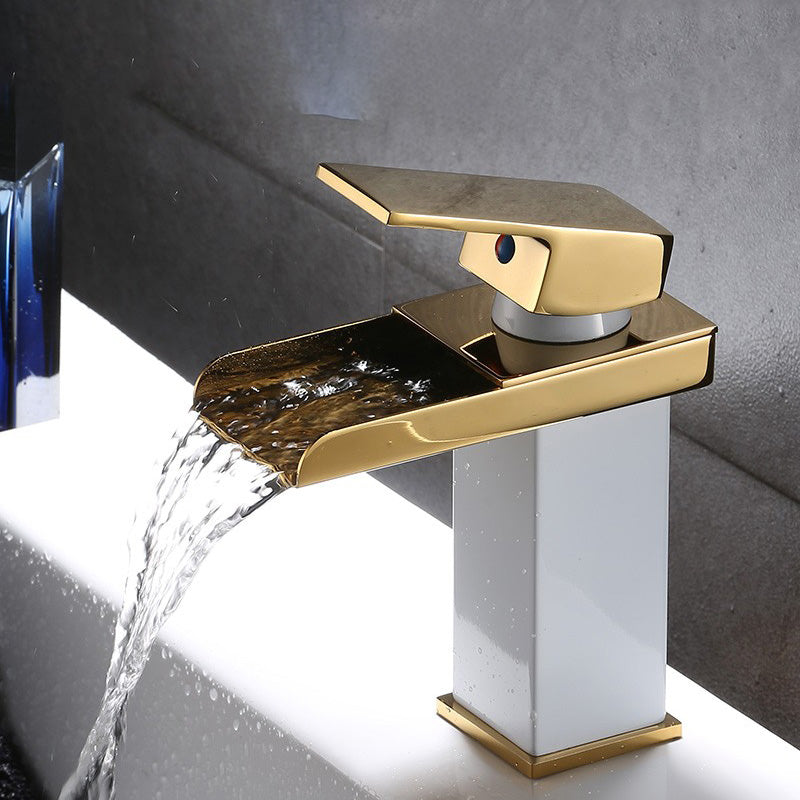Skorter | Basin Waterfall Outlet Single Lever Tap with LED Light