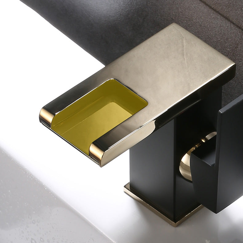 Skorter | Basin Waterfall Outlet Single Lever Tap with LED Light