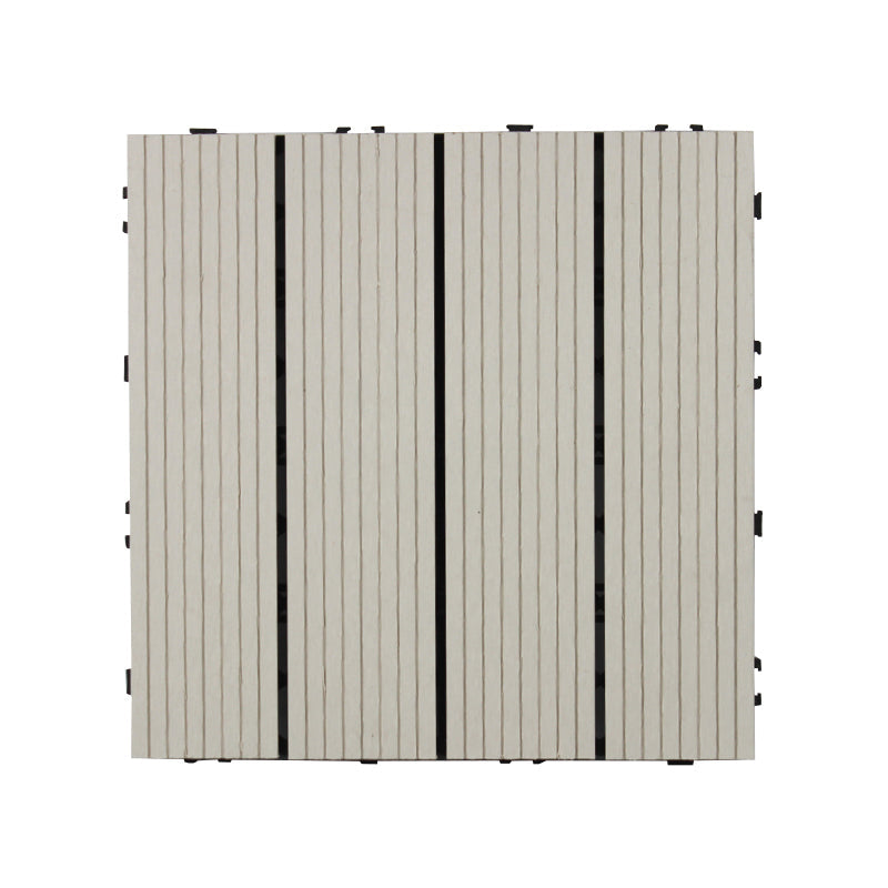 Skorter | 30 cm x 30 cm Square PVC Terrace Tiles Snap Installation Outdoor Floor Tiles
