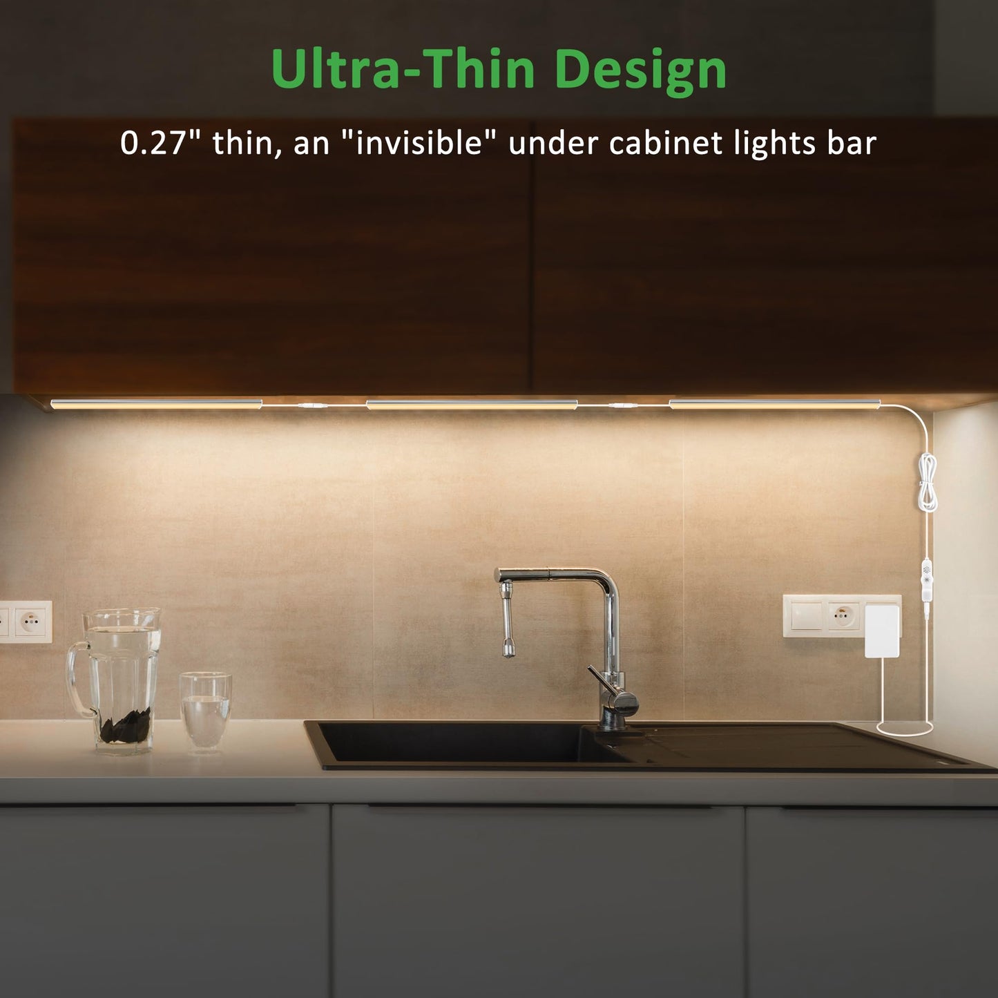 Skorter | Maylit Under Cabinet Light, 6 Pcs Dimmable 12 Inch Warm White LED Lighting For Kitchen