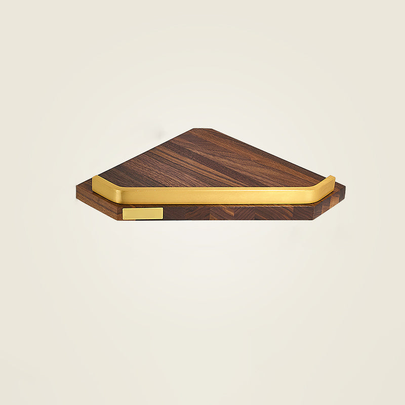 Skorter | 6-piece walnut bathroom accessory set metal gold bath hardware set