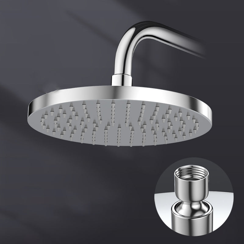 Skorter | Metal Shower Combo Contemporary Fixed Shower Head with Round and Rectangular Shape