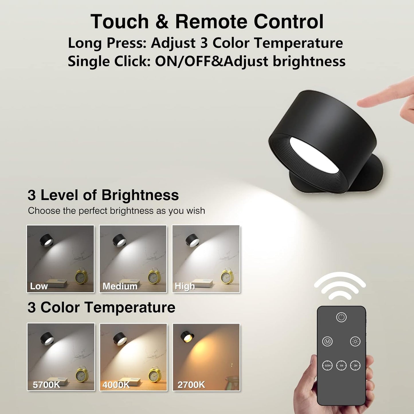 Skorter | FlexiLamp – Wireless Rechargeable 360° LED Wall Light for Indoors & Outdoors