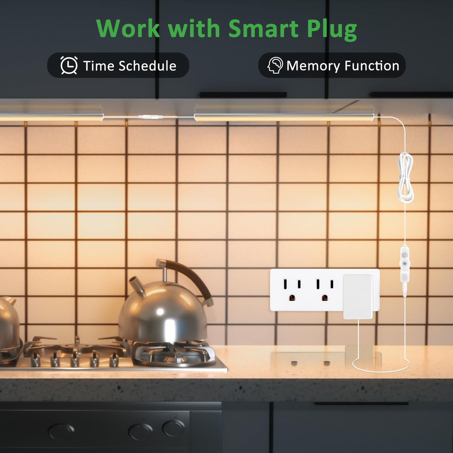 Skorter | Maylit Under Cabinet Light, 6 Pcs Dimmable 12 Inch Warm White LED Lighting For Kitchen