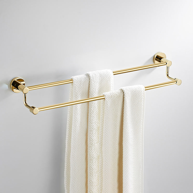 Skorter | 4 Pieces Traditional Bathroom Accessory Set Brass Bathroom Set in Matte Gold
